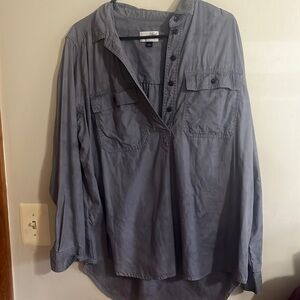 Universal Thread army blouse long sleeve Large Women’s  Top pockets shirt button